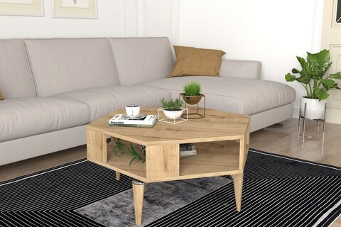 Masuta de cafea, tera home, kipera, 90x41.2x78 cm, pal, stejar