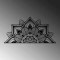 Decoratiune de perete, Mandala-S-1, Metal, Dimensiune: 118 x 1,5 x 59 cm, Negru