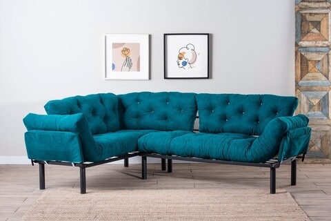 Coltar Nitta Corner, Futon, metal, verde petrol Futon