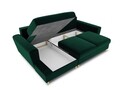 Coltar extensibil stanga 4 locuri, Moghan, Micadoni Home, GL, 241x145x88 cm, catifea, verde bottle