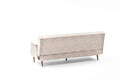 Canapea extensibila cu 3 locuri, Balcab Home, 825BLC2677, Lemn / Metal, Crem