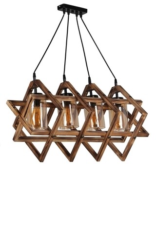 Candelabru, Luin, 8310-4, E27, 60 W, lemn/metal Iluminat