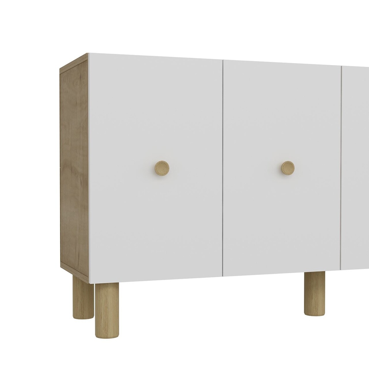 Consola, Hanah Home, Zeyn, 150x75x32 cm, PAL , Maro, Alb - view 5