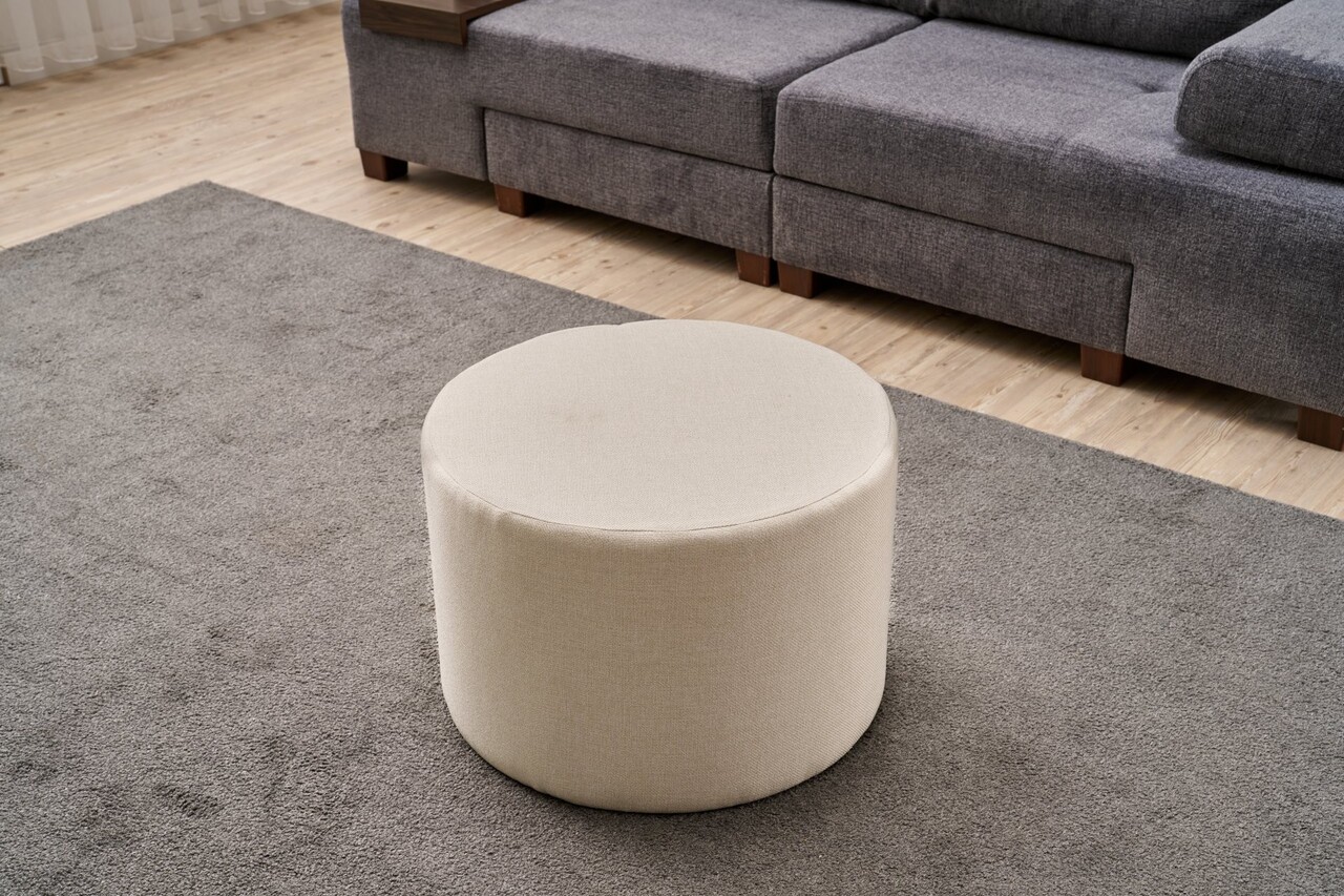 Taburet, Atelier del Sofa, 825BLC5200, Lemn, Crem - view 2