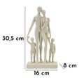 Figurina /sculptura decorativa Stons Family, Mauro Ferretti, 16x8x30.5 cm, polirasina, crem