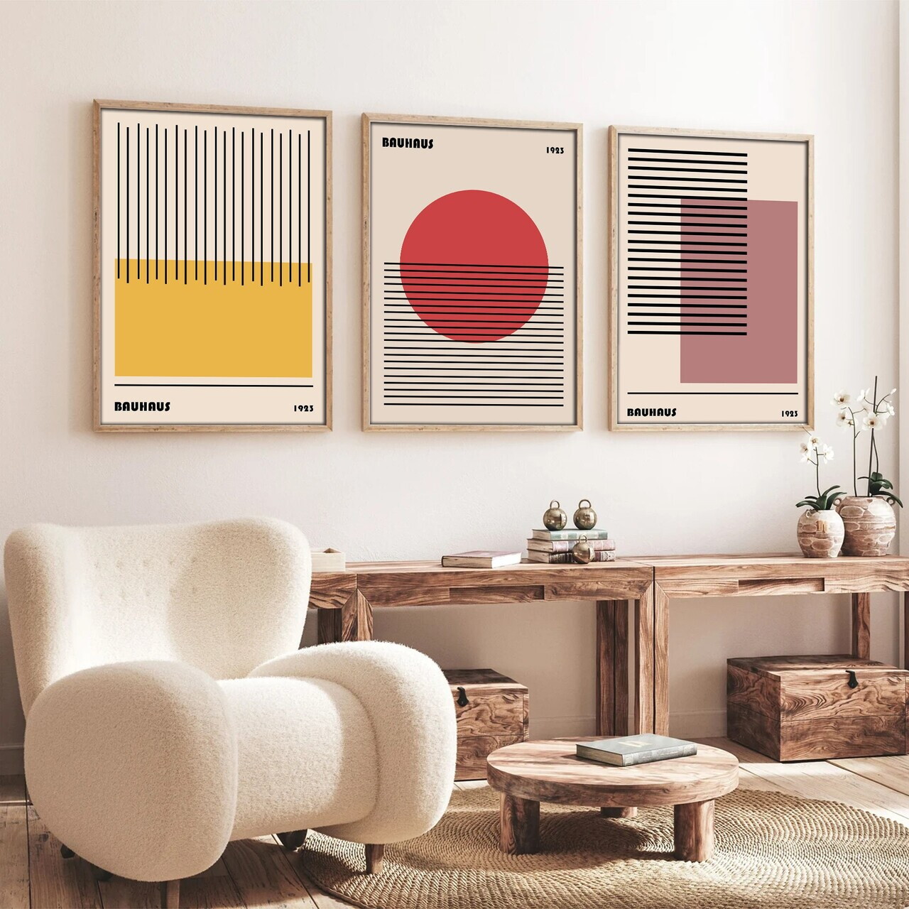 Tablou decorativ, Huhu250, Lemn masiv, Multicolor