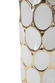 Lampa de masa, Glam Carv, Mauro Ferretti, 1 x E27, 40W, Ø34.5 x 56 cm, ceramica/fier/textil, alb/auriu