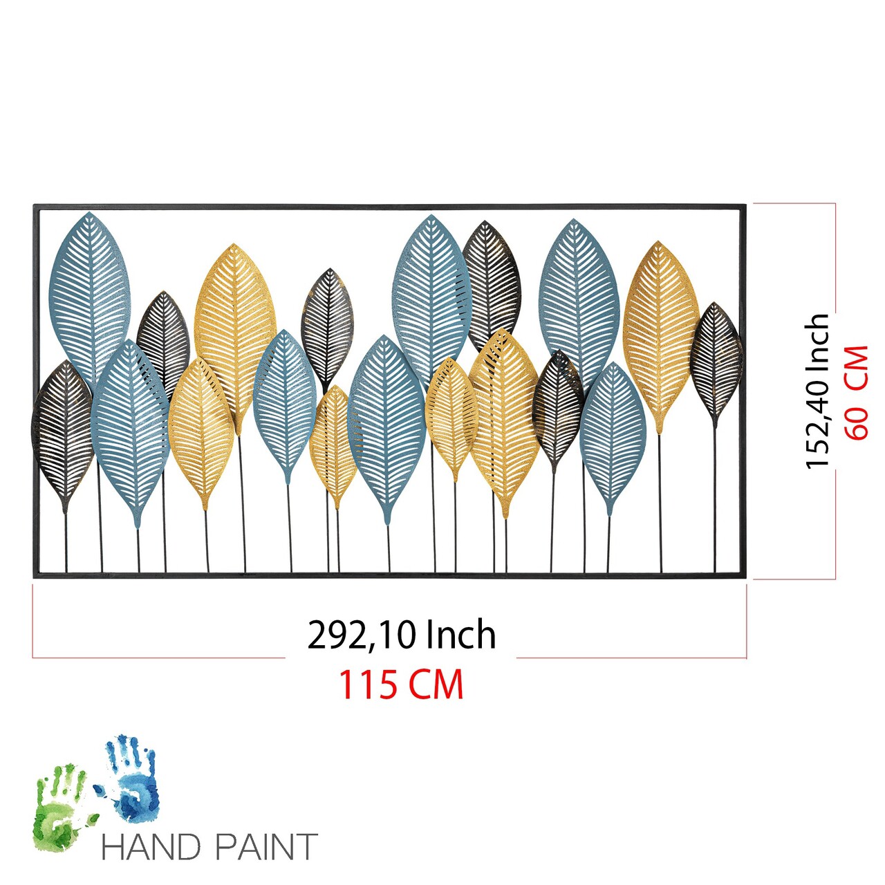 Decoratiune de perete, Zevahir 4, Dimensiuni: 115 x 3 x 60 cm, Multicolor - view 8