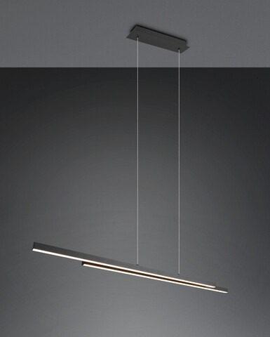 Lustra Odio, RL NOW, 110x8.5x150 cm, 22W, 1x SMD, metal, negru mat