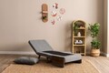 Canapea extensibilă cu 1 loc, Futon, 859FTN2337, Metal , Gri deschis