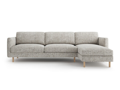 Coltar dreapta 4 locuri, Eden, Micadoni, 286x150x90 cm, tesatura structurata, bej melange