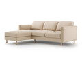 Coltar stanga 3 locuri, Eden, Micadoni, 250x150x90 cm, catifea, bej nude