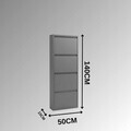 Pantofar, Hanah Home, 4 Doors, 50x140x15 cm, Antracit