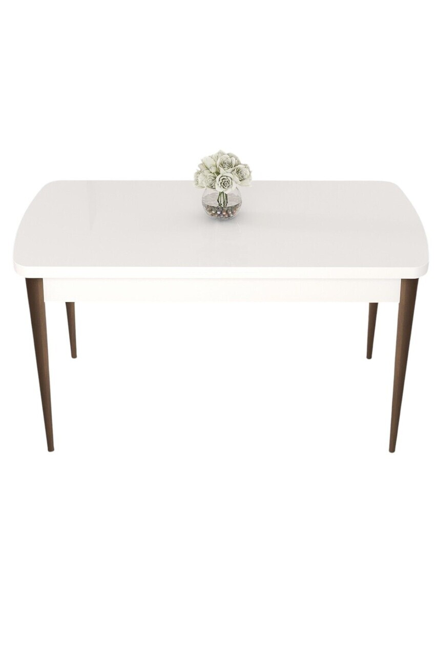 Masa, Hanah Home, Radde, 110x76x71 cm, Alb/Maro — imaginea 2
