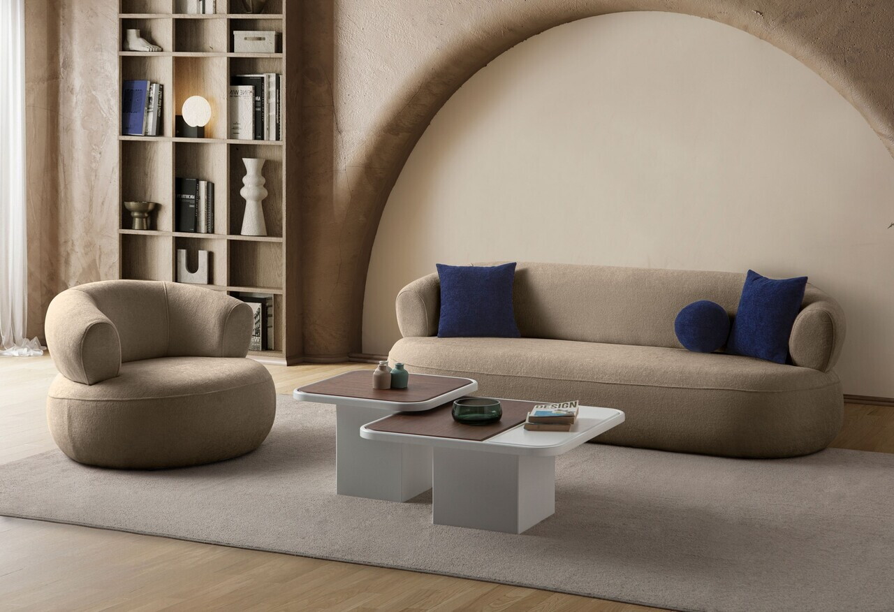 Canapea 3 locuri, Atelier del Sofa, 752EST1166, Bej — imaginea 4