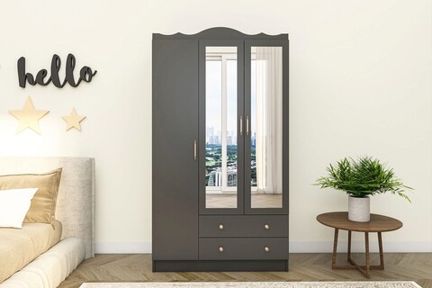 Dulap pentru haine, Glenevis, Lavinia 023, 105x186x50 cm, Antracit 023 imagine 2022