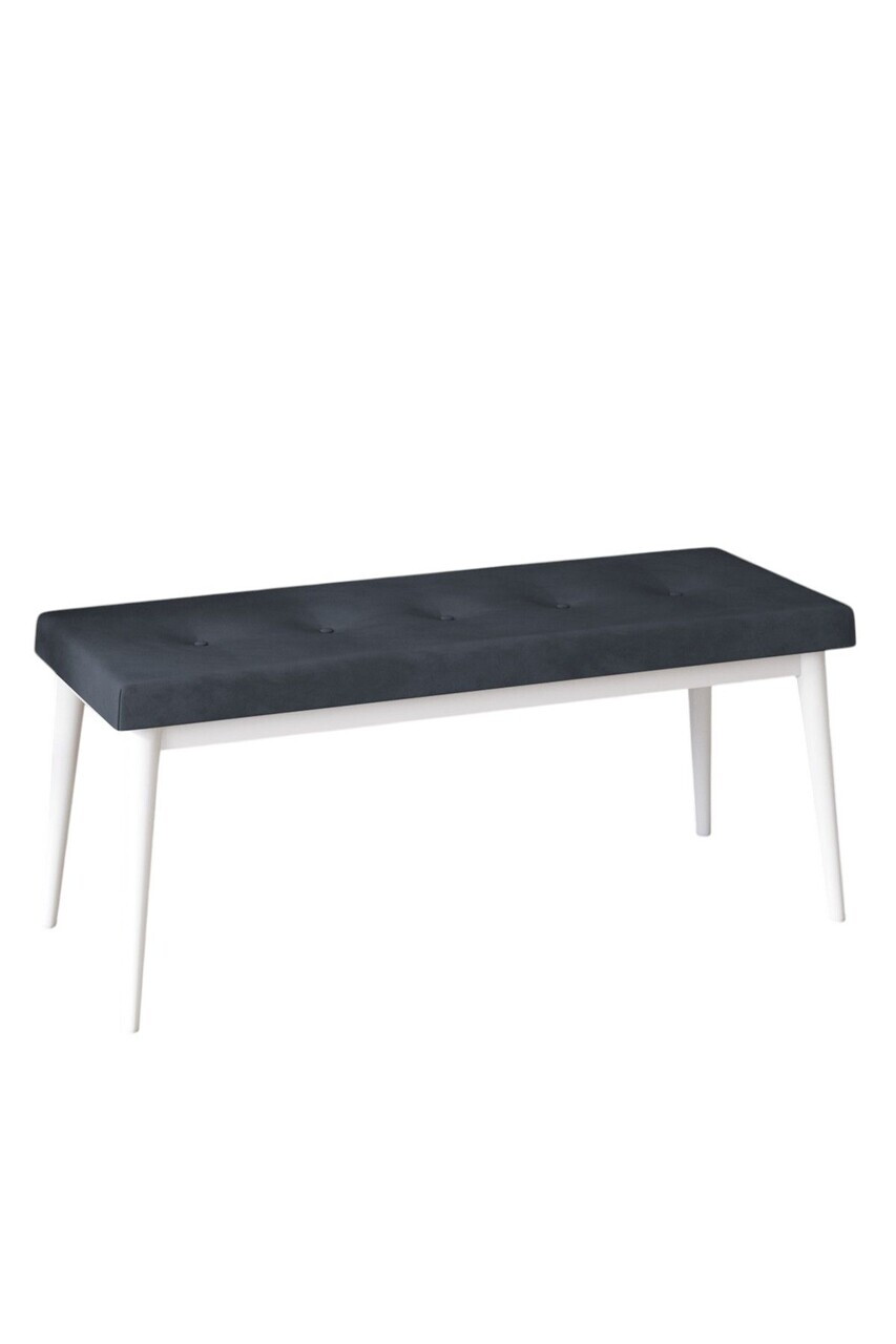 Banca, Hanah Home, Arwen Bench, Antracit/Alb — imaginea 2