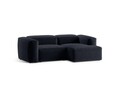 Coltar dreapta 2 locuri, Bergamo, Cosmopolitan Design, 244x152x70 cm, tesatura structurata, albastru navy