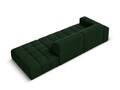 Canapea 3 locuri cotiera dreapta, Jennifer-51, Micadoni Home, 262x102x70 cm, catifea, verde bottle