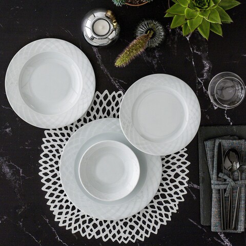Serviciu de masa, 24 piese, ALF24Y400, Güral Porselen, portelan, multicolor