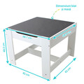 Set birou cu 2 scaune, U-Grow, 61x61x48.3 cm / 28x30x53 cm, MDF, alb