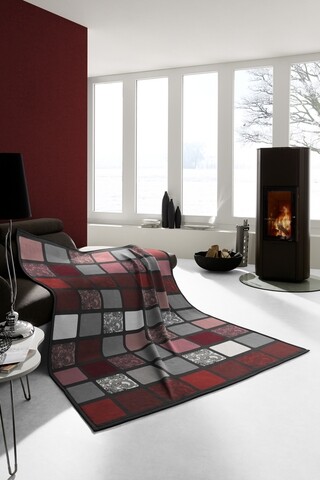 Patura, Biederlack, Orion Cotton Memory Burgundy, 150 x 200 cm, poliacrilic, multicolor