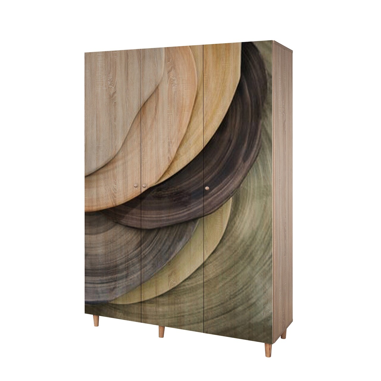 Dulap pentru haine, Vella, Lena 3 -977, 135x192x52 cm, PAL, Sonomo - 2 | YEO