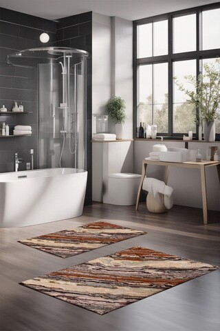 Set covorase de baie, Cartwright, CT-5031, Poliester, Multicolor