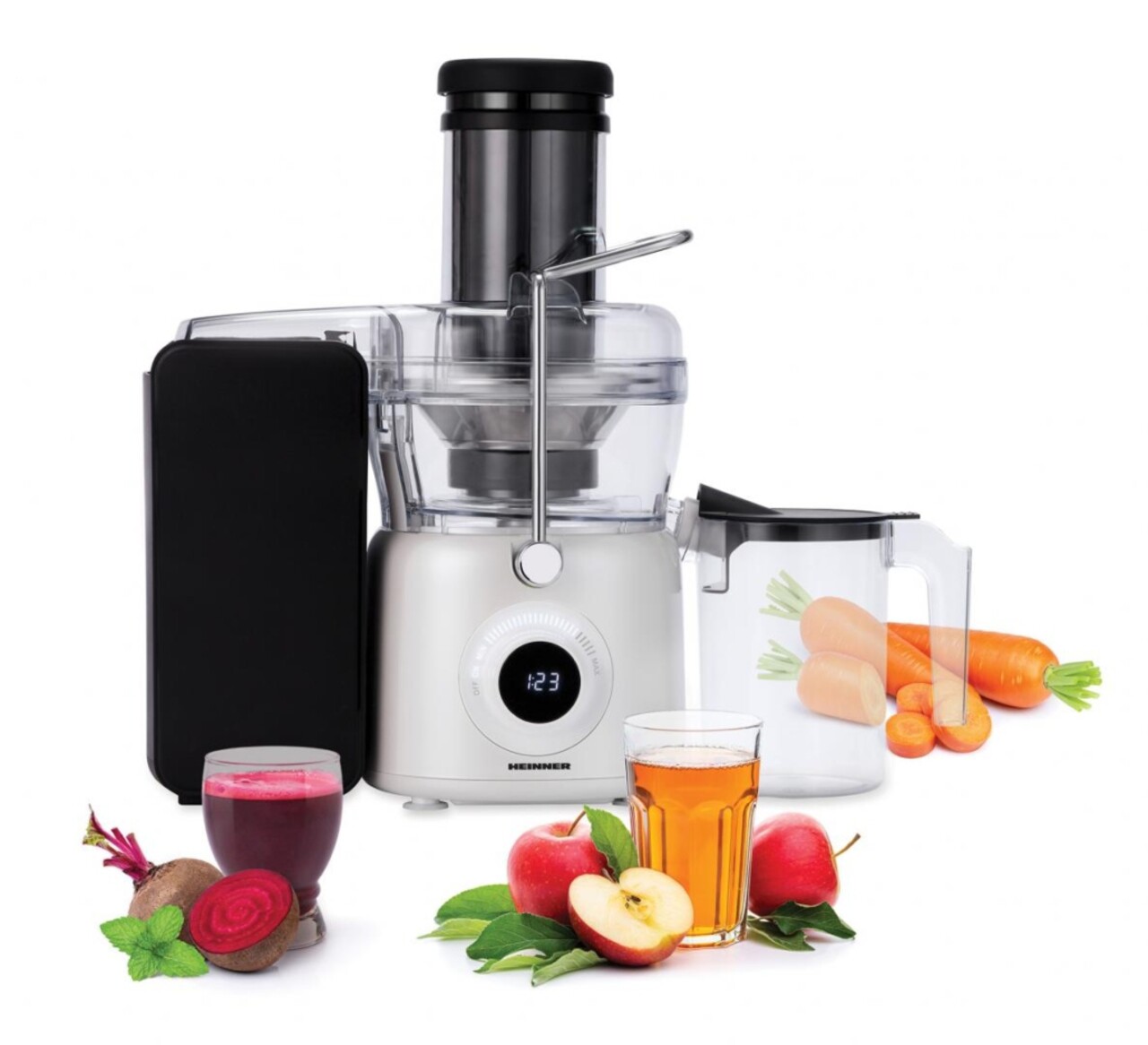 Storcator de fructe Heinner, 1000W, alb sidefat - 2 | YEO