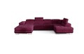 Coltar extensibil dreapta 6 locuri ELTAP, Rod-10, Rodrigo, 345x202x90 cm, lemn/poliester, rosu