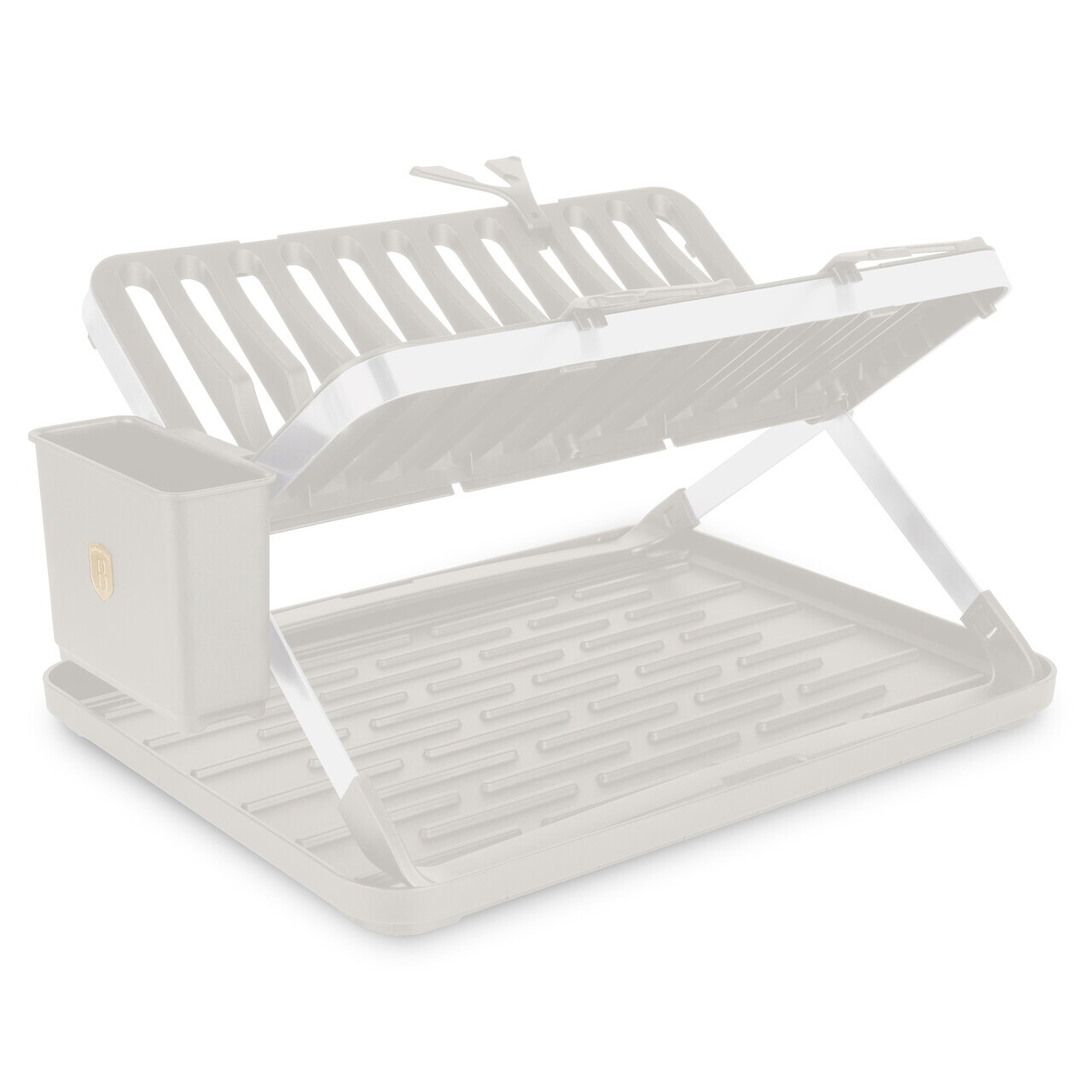 Scurgator de vase cu 2 etaje Berlinger Haus, Sahara, 48x35.4x27.2 cm, inox/plastic, crem mat - imagine 5