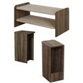 Set masute de cafea, Hanah Home, Amon, PAL melaminat, Travertin / Nuc Antic