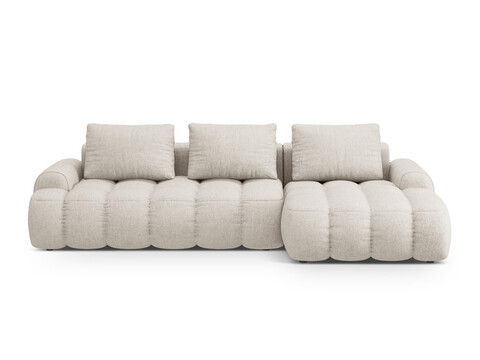 Coltar extensibil dreapta 3 locuri, Linz, Cosmopolitan Design, 275x142x84 cm, tesatura structurata, bej