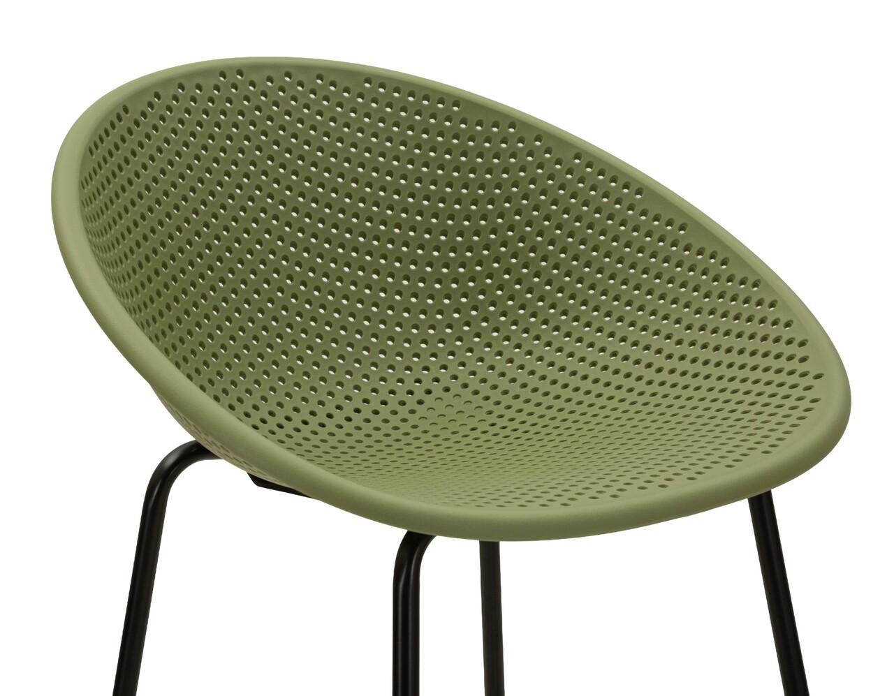 Set 2 scaune de bar, Mauro Ferretti, Ibiza, 50x50x98 cm, utilizare interior / exterior,  plastic/metal, verde/negru - view 7
