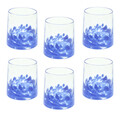 Set 6 pahare Venezia, Andrea Fontebasso, 300 ml, sticla, albastru/transparent