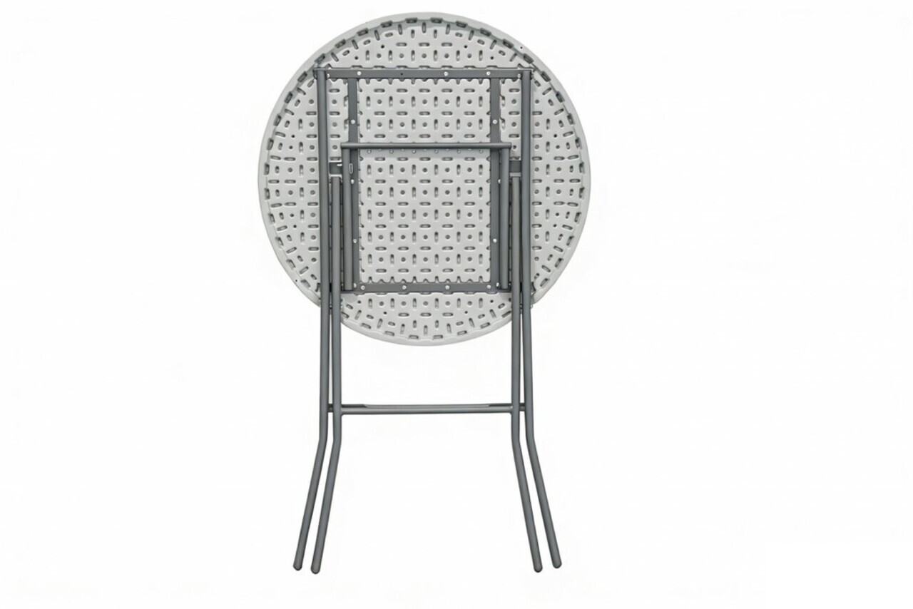 Masa pliabila pentru gradina Heinner, 80x110 cm, otel/plastic, alb/gri - imagine 3