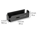 Polita pentru baie Bivio, Wenko, 30x10.5x8 cm, aluminiu, negru