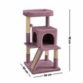 Casă pentru pisici, Paws & Whiskers, Peti, MATERIAL TEXTIL WELSOFT, Roz prafuit