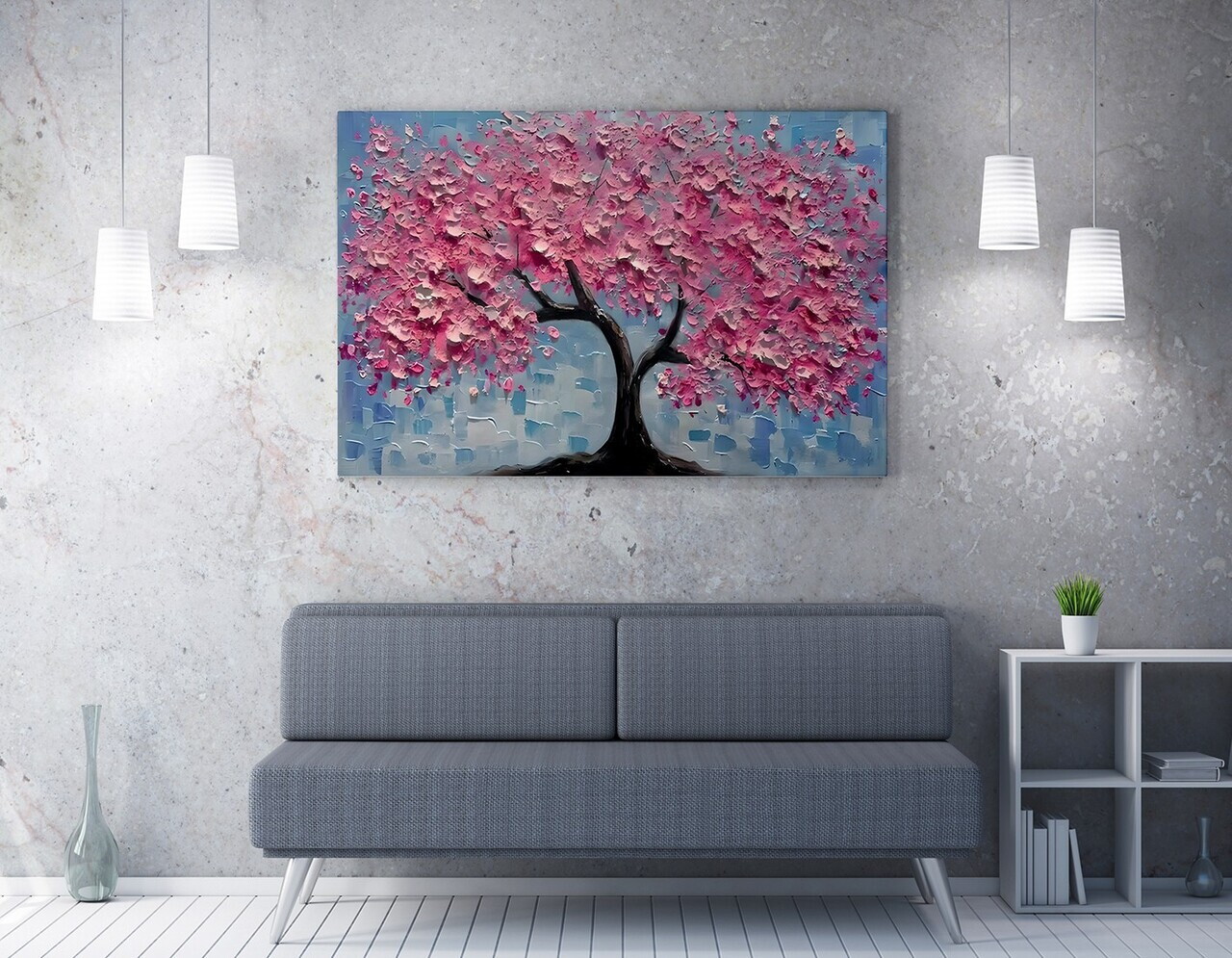 Tablou decorativ, WY346 (50 x 70), Amestec bumbac, Canvas imprimat, Multicolor — imaginea 2