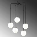 Lustra, Opviq, 892OPV1473, Metal, Alb/Negru