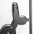 Tablou decorativ, Happy Poop, Dimensiune: 20 x 25 cm, Alb/Negru