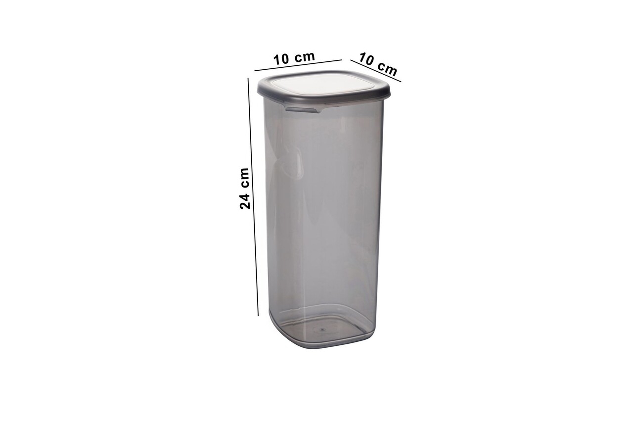 Set recipiente depozitare, Hermia, 964FRM5360, Dimensiune: 10 x 10 x 16,5 cm / 1200 ml (5 bucăți), Antracit - imagine 5