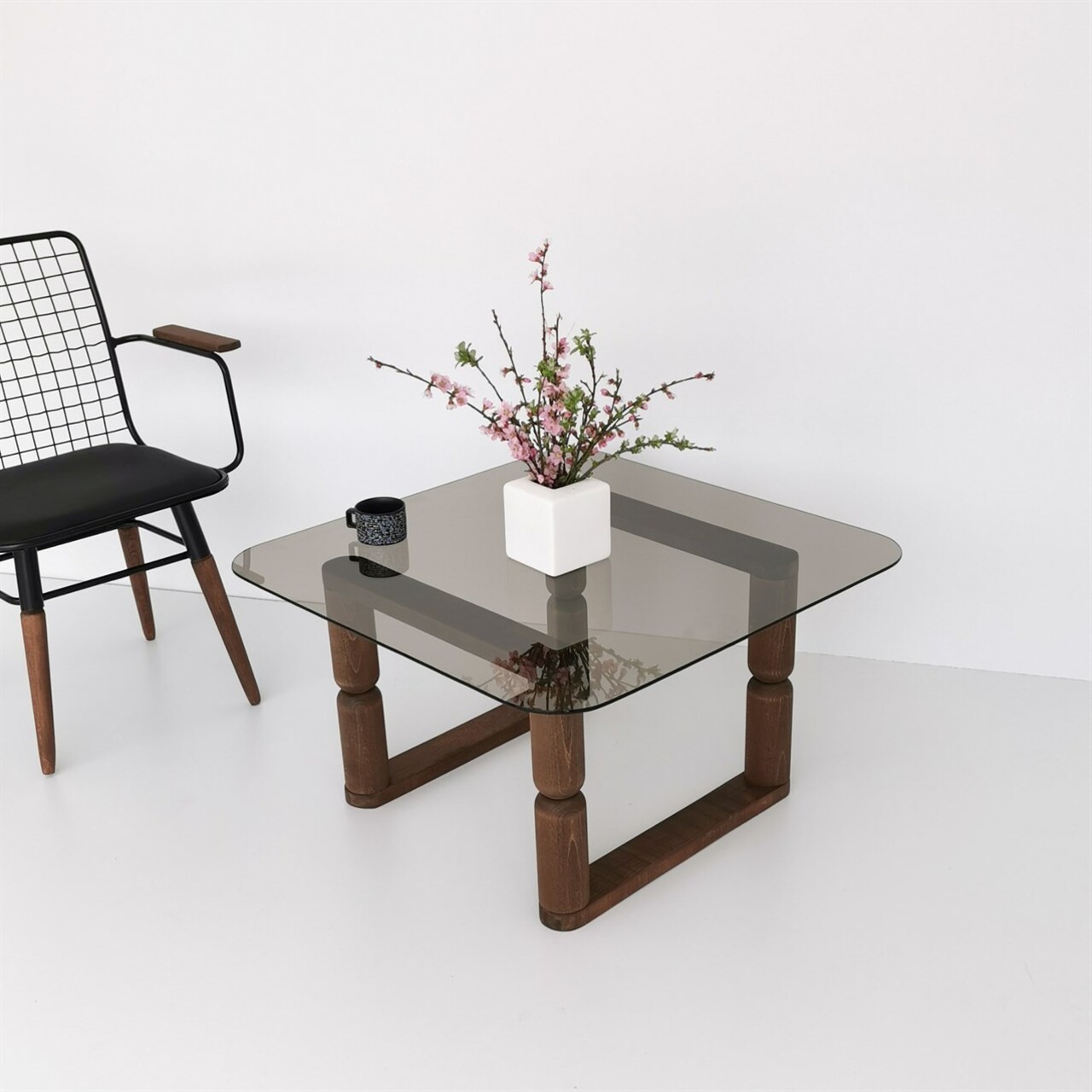 Masuta de cafea, Neostill, Stoa, 80x42x80 cm, Sticla temperata, Bronz - 1 | YEO