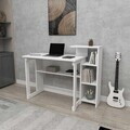Birou, Hanah Home, Saye, 106x92.5x50 cm, Alb