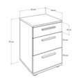 Noptiera, Adore, KMD-530-BB-1, 40x57x39 cm, PAL, Alb