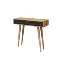 Bufet, Mod Design, Illas, 80x87.6x30 cm, Stejar / Gri închis