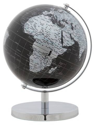 Glob pamantesc decorativ, Mauro Ferretti, 20×28 cm, plastic/fier, negru/argintiu Mauro Ferretti
