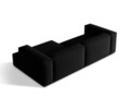 Coltar modular dreapta 4 locuri, Nuria-88, Micadoni Home, 292x147x72 cm, catifea, negru