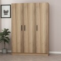 Dulap pentru haine, Minerva, Kale Oak, 135x190x52 cm, PAL, Stejar