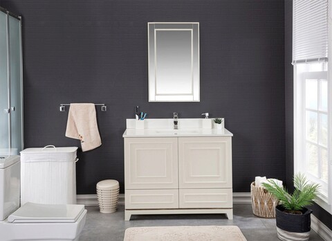 Set mobilier de baie (2 piese), Jussara, Ohio 42, Crem Jussara